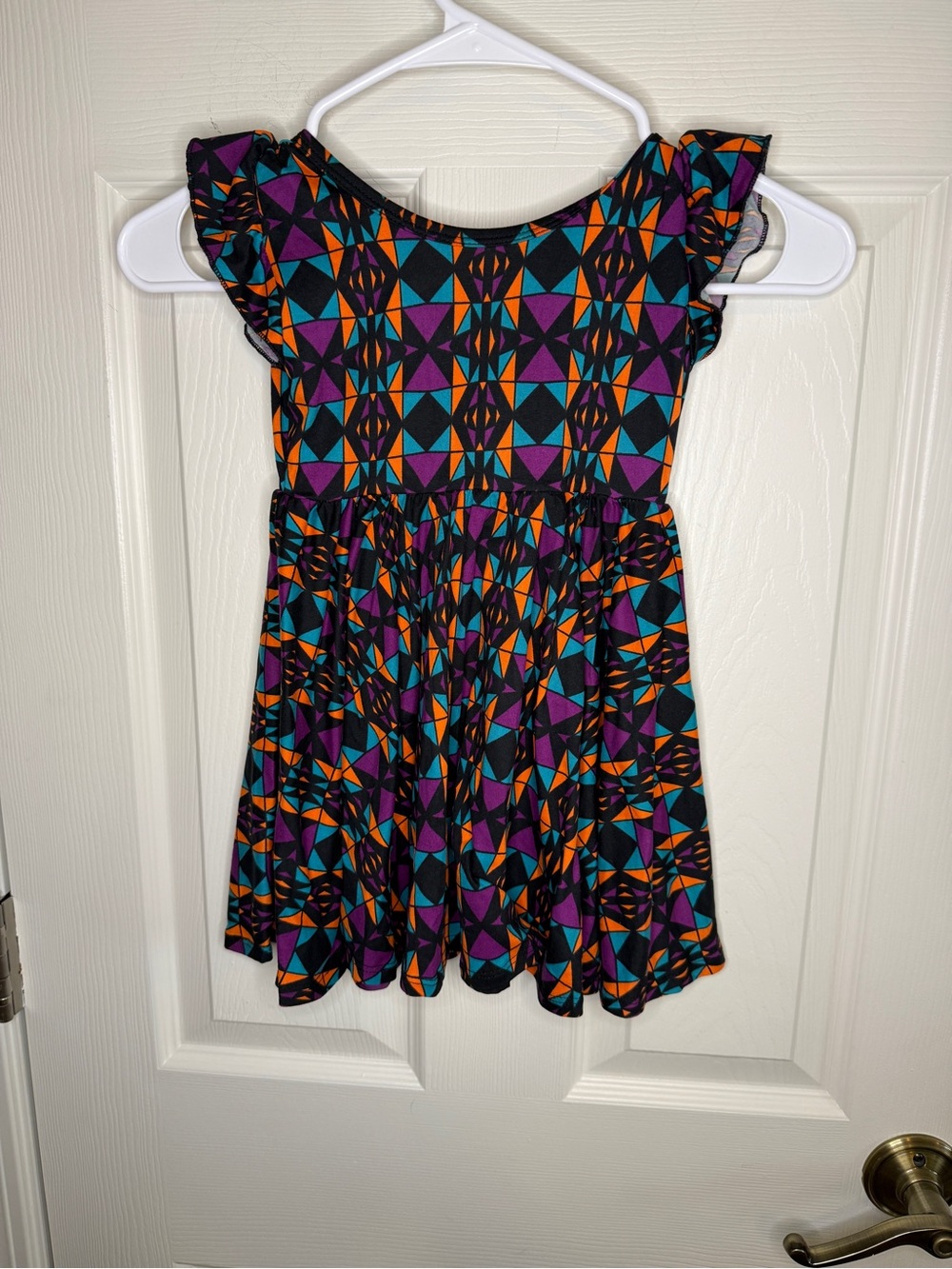 NWT Dot Dot Smile Flutter Dress Size 2T Geometric Tribal Print